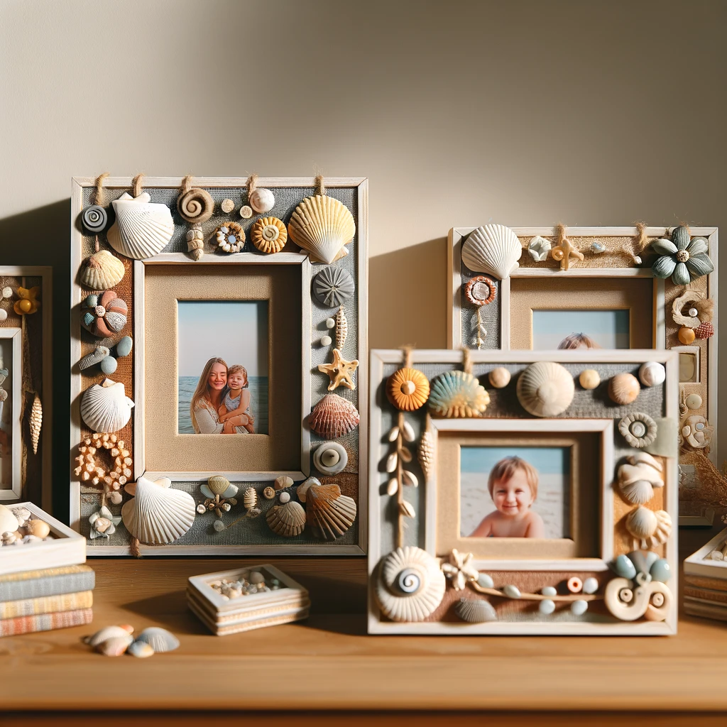 DIY Bilderrahmen DIY Bilderrahmen gefertigt aus Muscheln